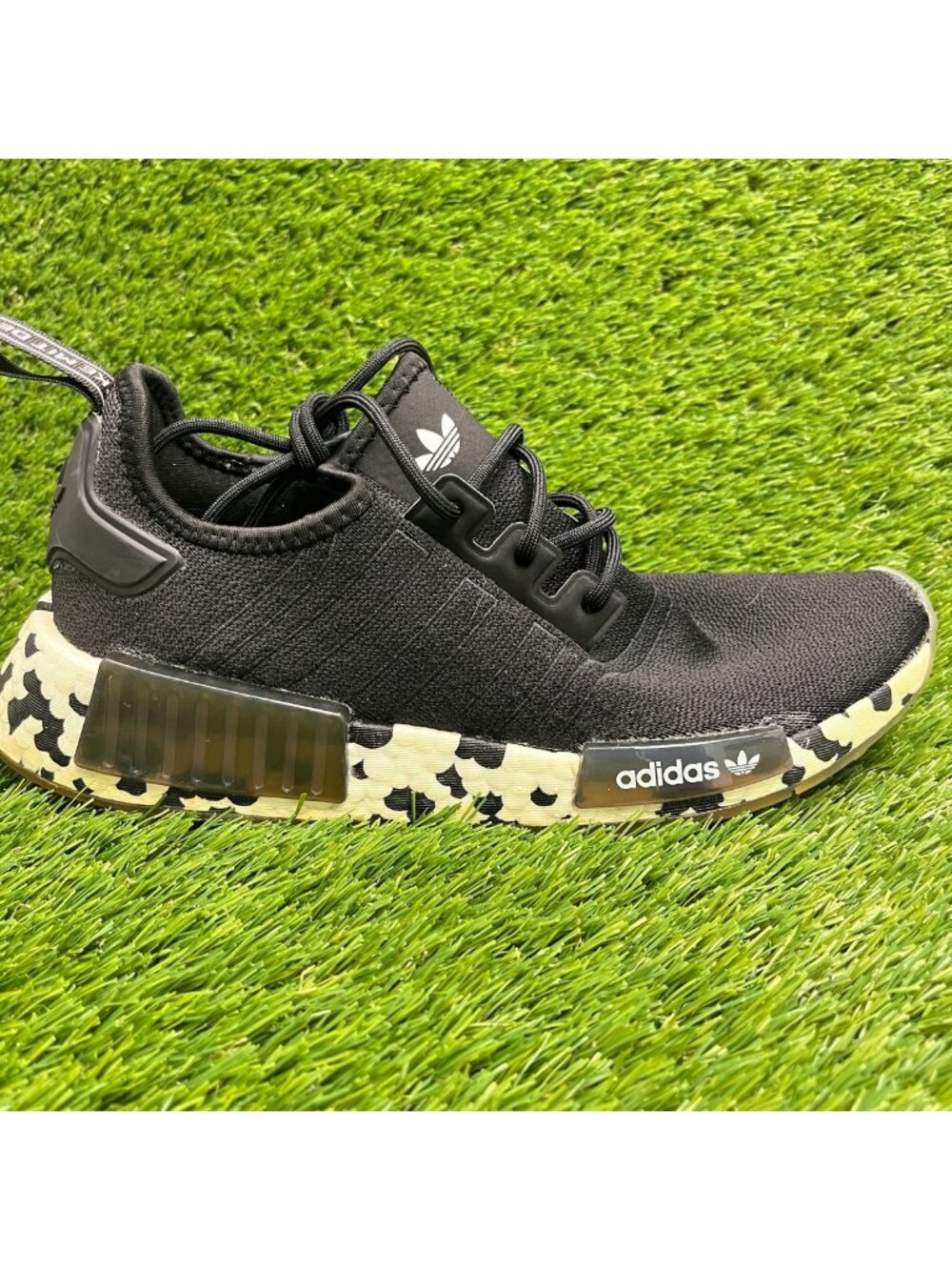 Adidas NMD_R1 Color Splash Black Boys Size 7Y Athletic Running Shoes Sneakers